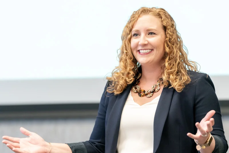 Erin Daiber leading a training session for accounting firm staff